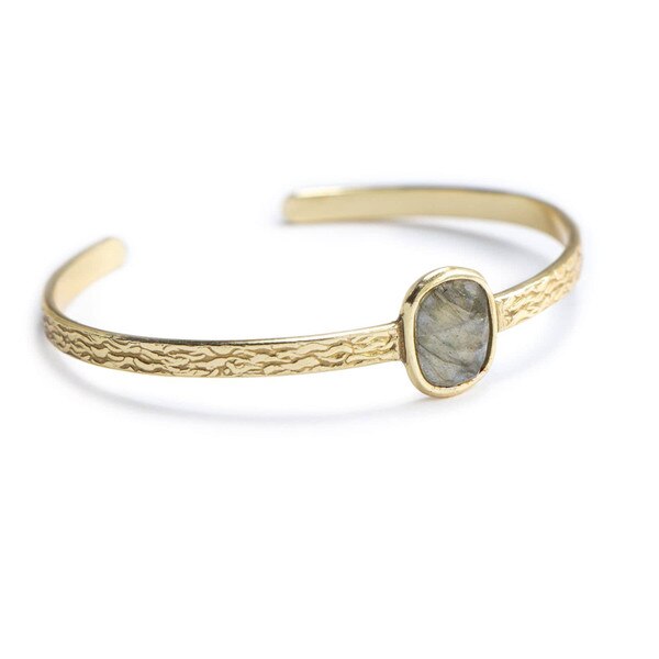 Hallie Cuff Labradorite (Gold)